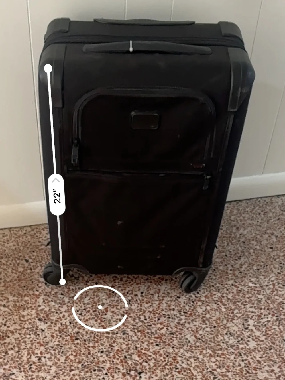 Tumi Black Rolling Carry-On Travel Suitcase